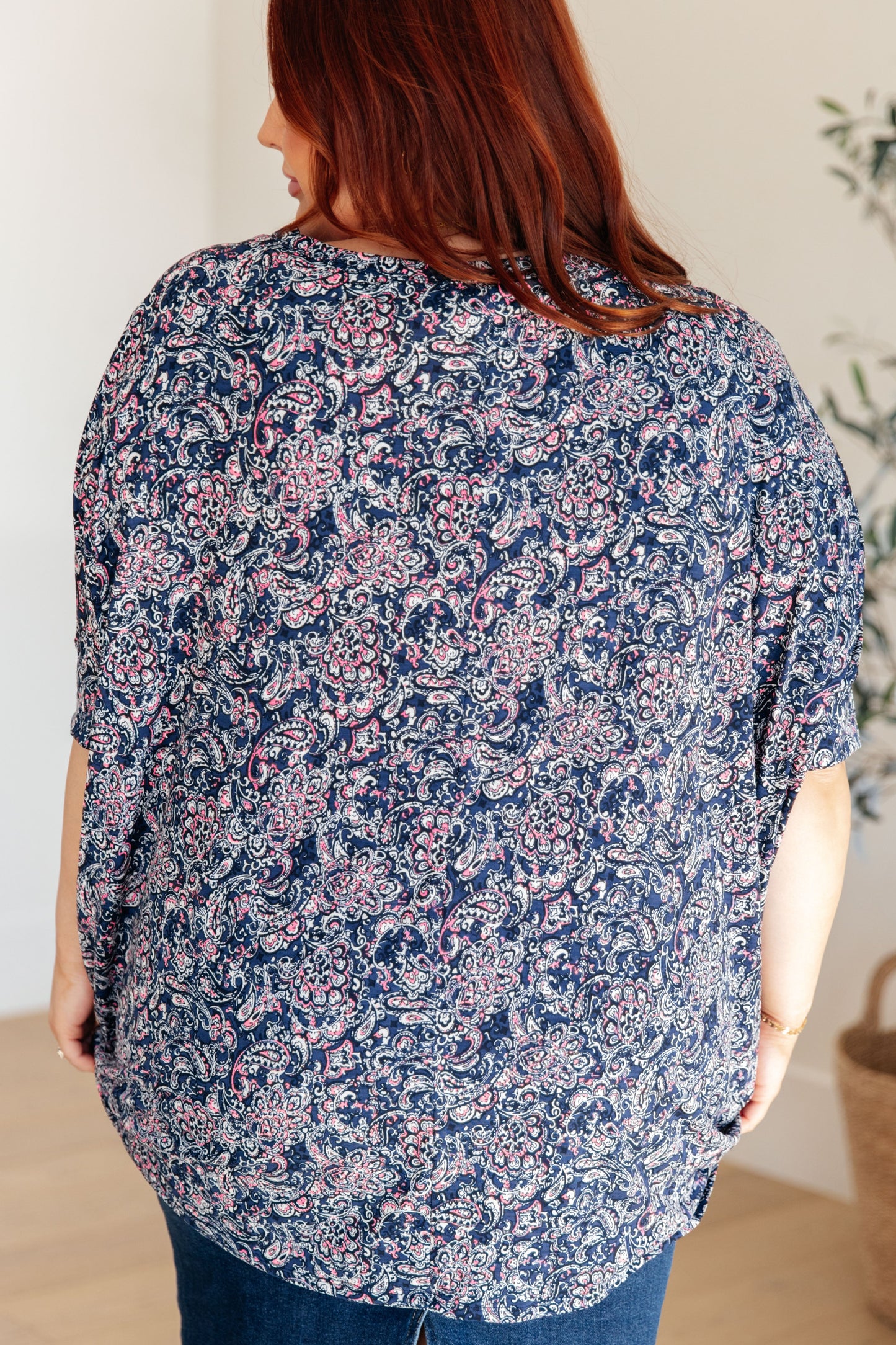 Essential Blouse in Navy Paisley