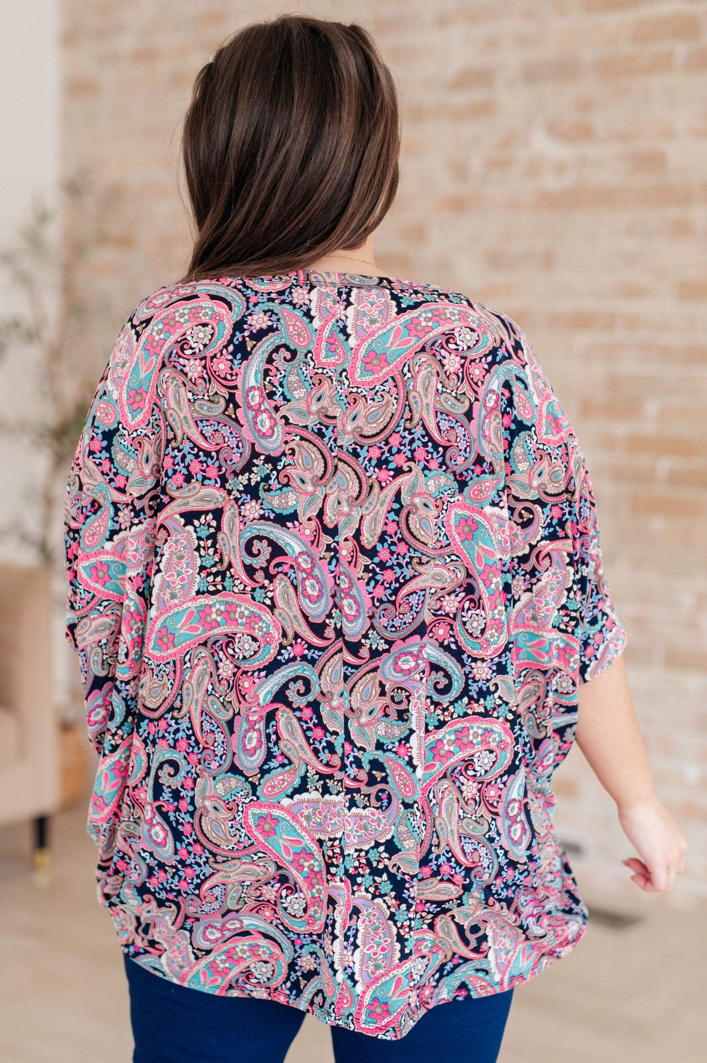 Essentially You Top in Pink Paisley