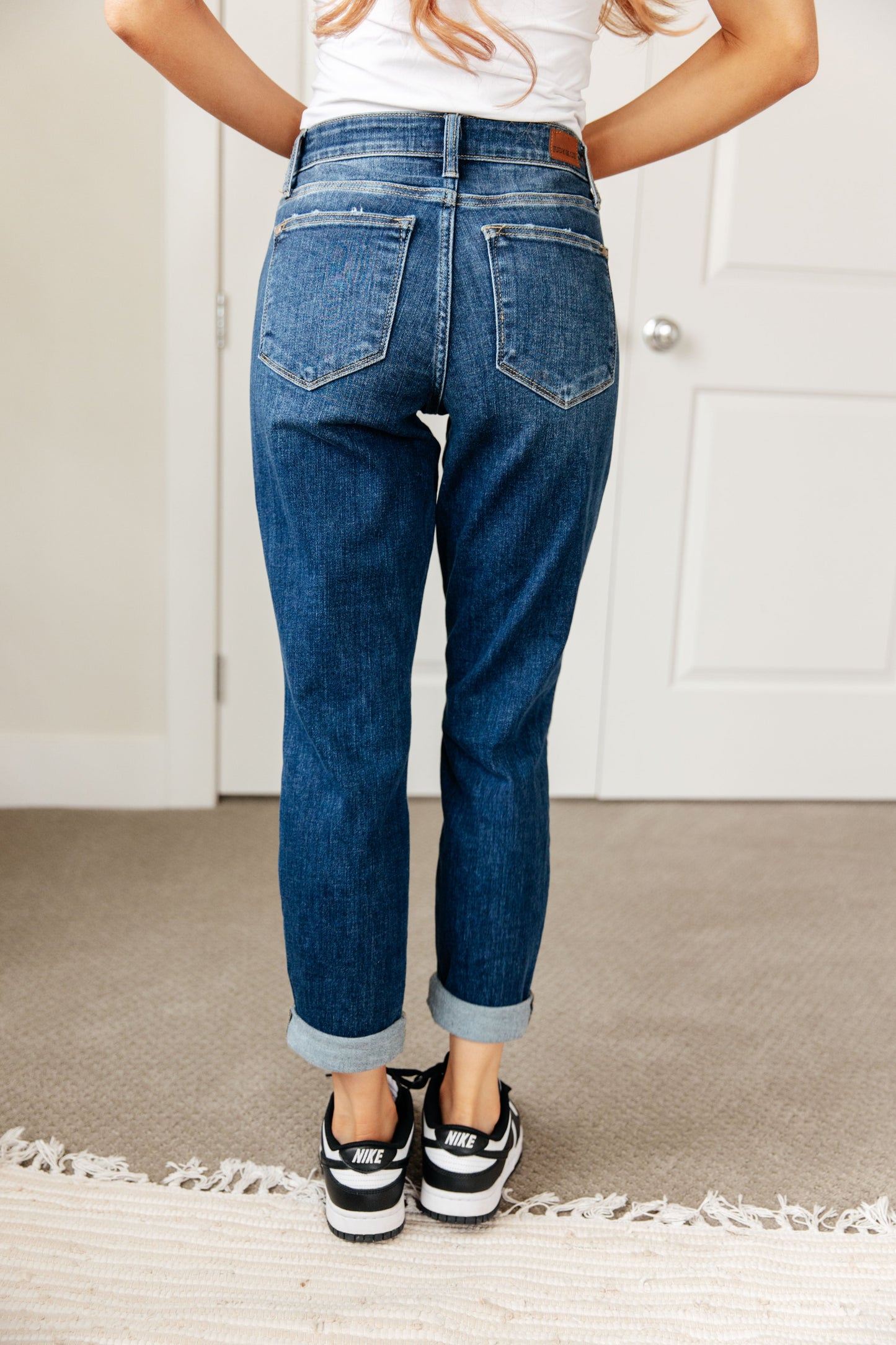 London Midrise Cuffed Boyfriend Jeans