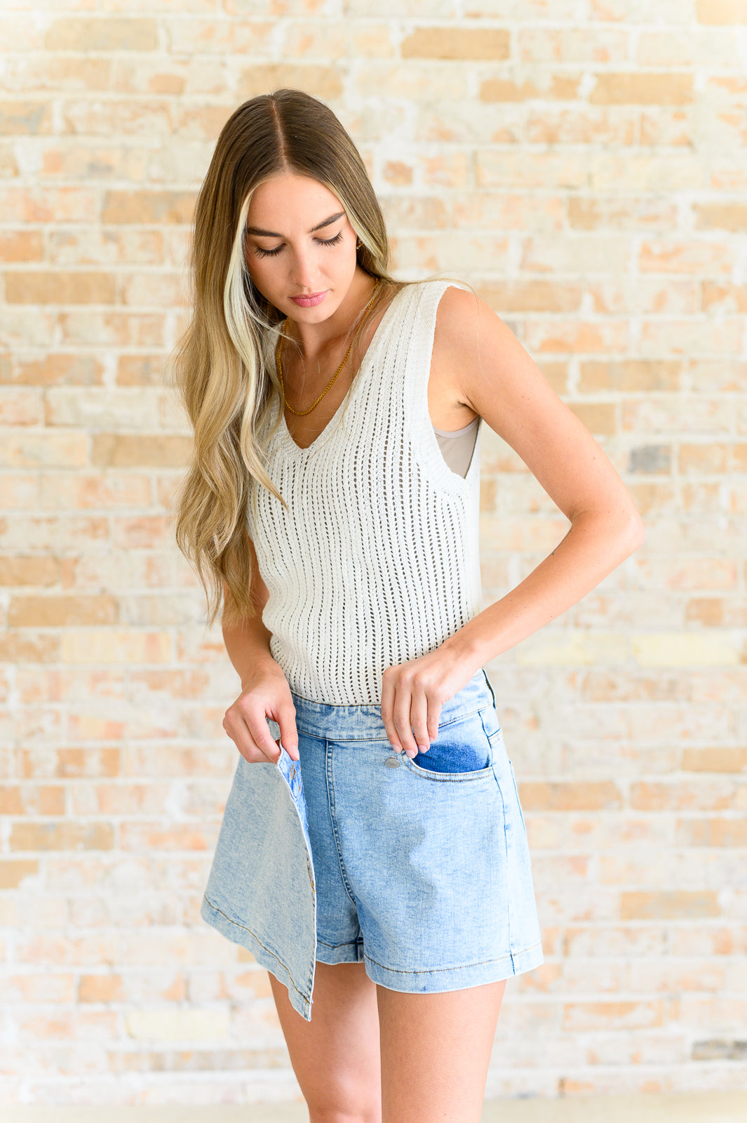 Me Espresso Denim Skort