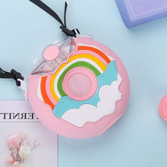 Portable Rainbow Donut Water Bottle